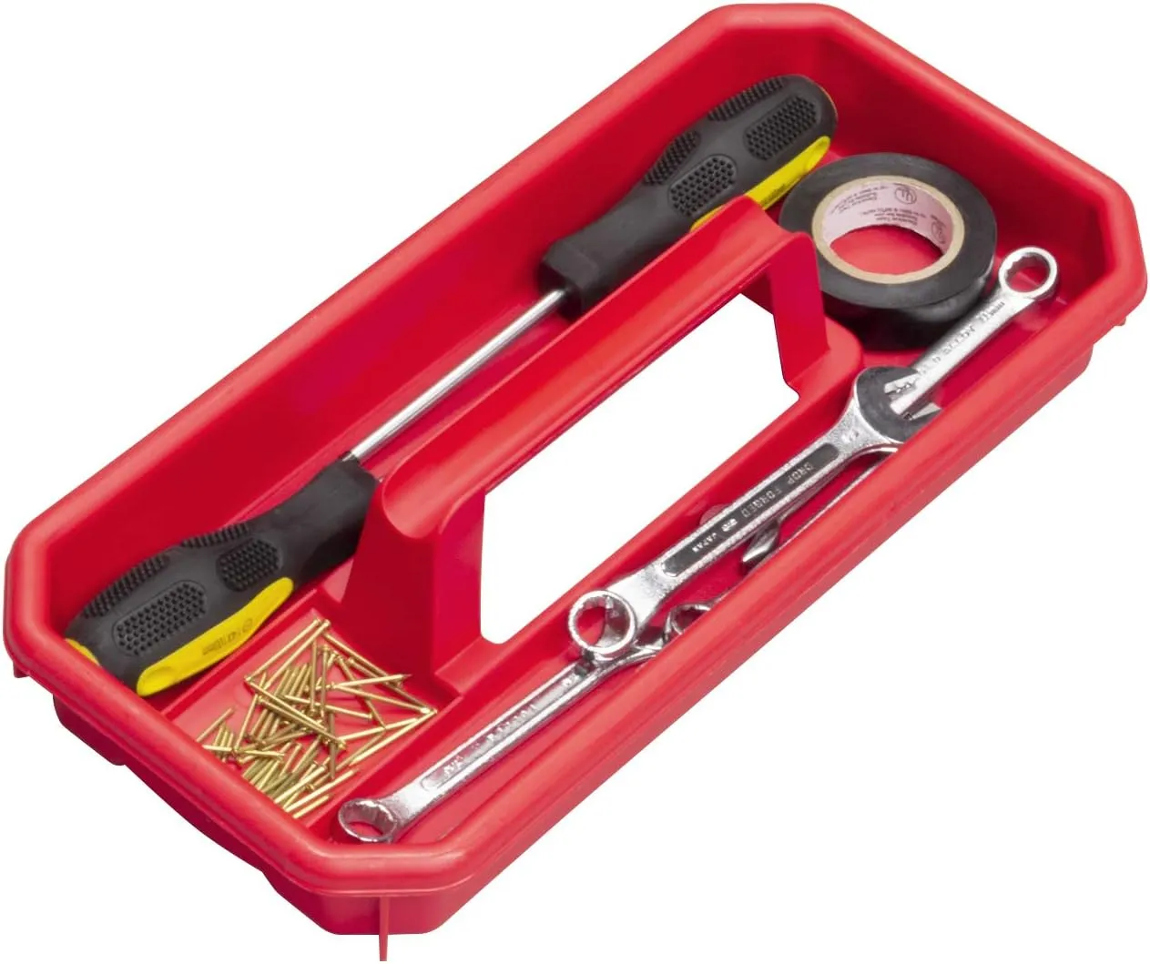 Akro-Mils 09514 ProBox Plastic Toolbox with Removable Tray for Tools, Hobby or Craft Storage, 14-Inch x 8-Inch x 8-Inch, Red