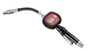 Alemite 3671 Electronic Meter, Flex, Auto Tip,Black; Silver; Red