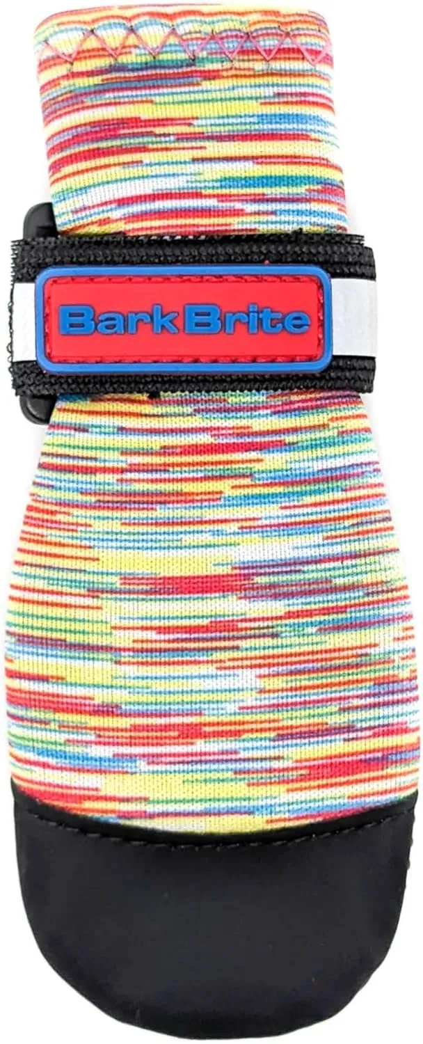 All Weather Neoprene Paw Protector Dog Boots with Reflective Straps in 5 Sizes! (Multicolor Small)