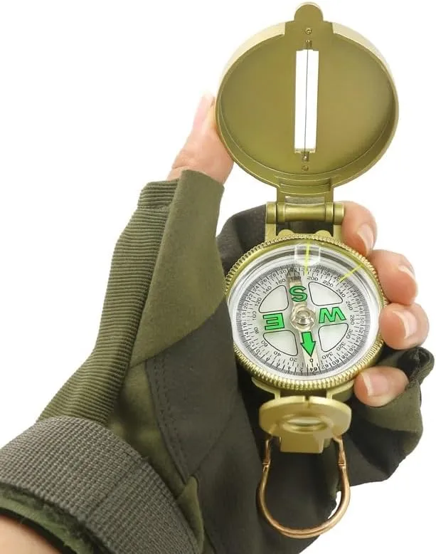 Alloy Folding Compass Compass Compass Needle for Outdoor Multipurpose Compass