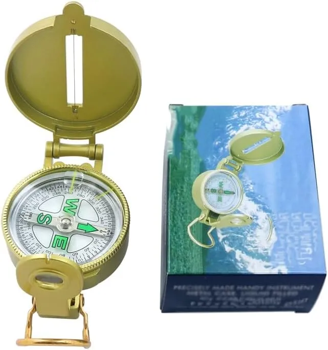 Alloy Folding Compass Compass Compass Needle for Outdoor Multipurpose Compass