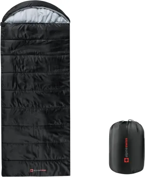 Alpine Swiss 0°C (32°F) Sleeping Bag Lightweight Waterproof with Compression Sack Adults All Seasons Camping Hiking Backpacking Travel Outdoor Indoor
