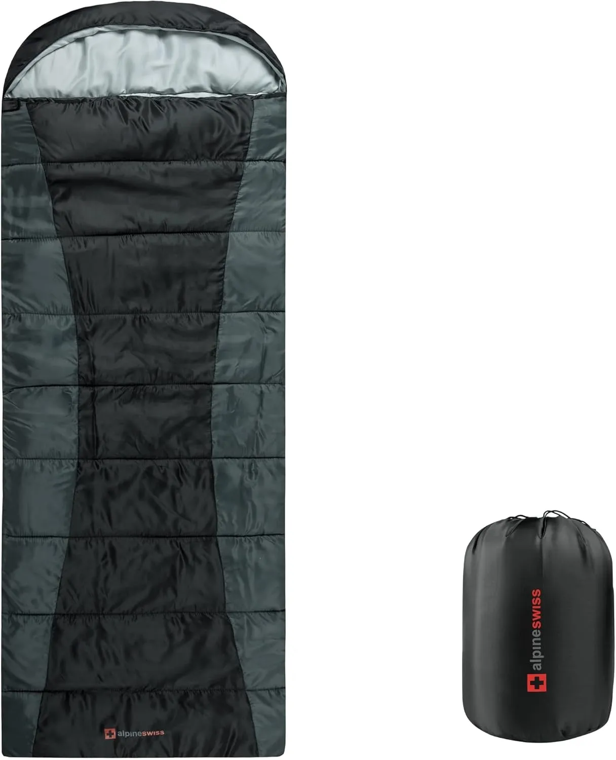 Alpine Swiss 0°C (32°F) Sleeping Bag Lightweight Waterproof with Compression Sack Adults All Seasons Camping Hiking Backpacking Travel Outdoor Indoor