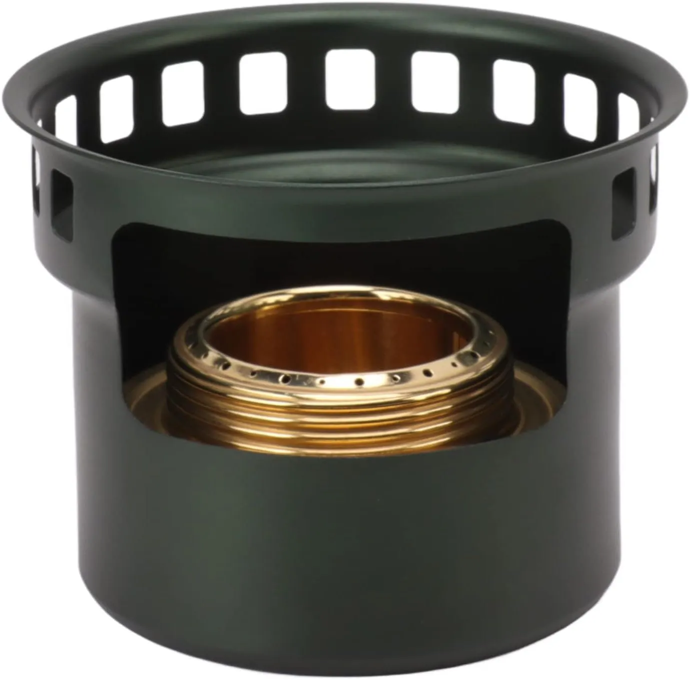 Aluminium Alloy Mini Alcohol Stove for Backpacking, Camping, Hiking (Dark Green)