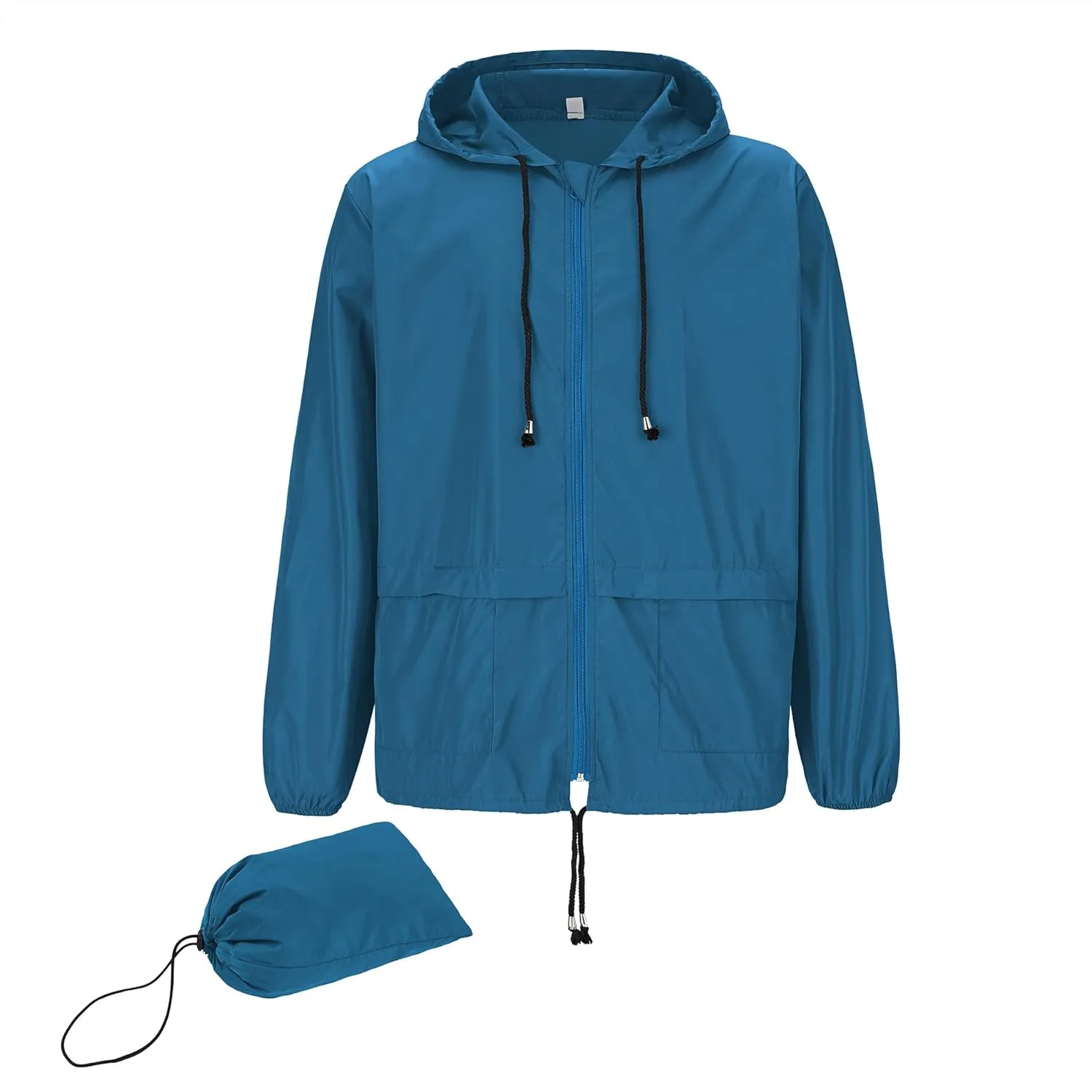 American Trends Packable Mens Rain Jacket Lightweight Waterproof Raincoats with Hood Windbreaker for Travel M-3XL Available