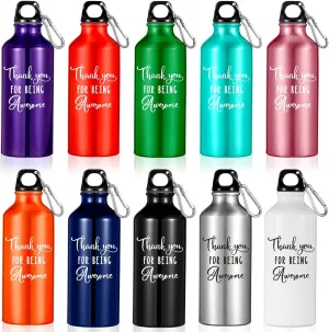 Amyhill 10 Pcs Employee Appreciation Gifts Thank You Water Bottle 20oz Best Team Ever Aluminum Water Bottle Lightweight Leakproof Water Bottle with Lid for Gym Camping Hiking(20 oz)