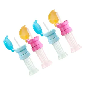 Artibetter Baby Water Bottle Cap Straw Boys and Girls Water Bottle Adapter Leakproof Detachable Straw Safe for Toddlers 4 Pcs