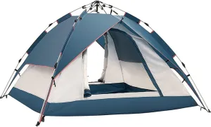Automatic Instant Pop Up Tent Windproof Rainproof Breathable, Lightweight Portable Dome Tents 3-4 Person for Camping Travel Outdoor