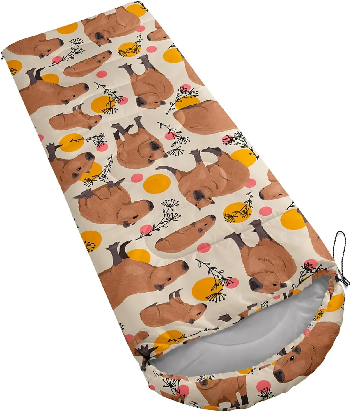 Axolotl Black Cats Sleeping Bag for Kids Adults–Lightweight Warm Cold Weather Sleeping Bags,Waterproof Portable Sleeping Bag for Camping,3 Season Cold Weather Sleeping Bag,Sleeping Bag for Hiking