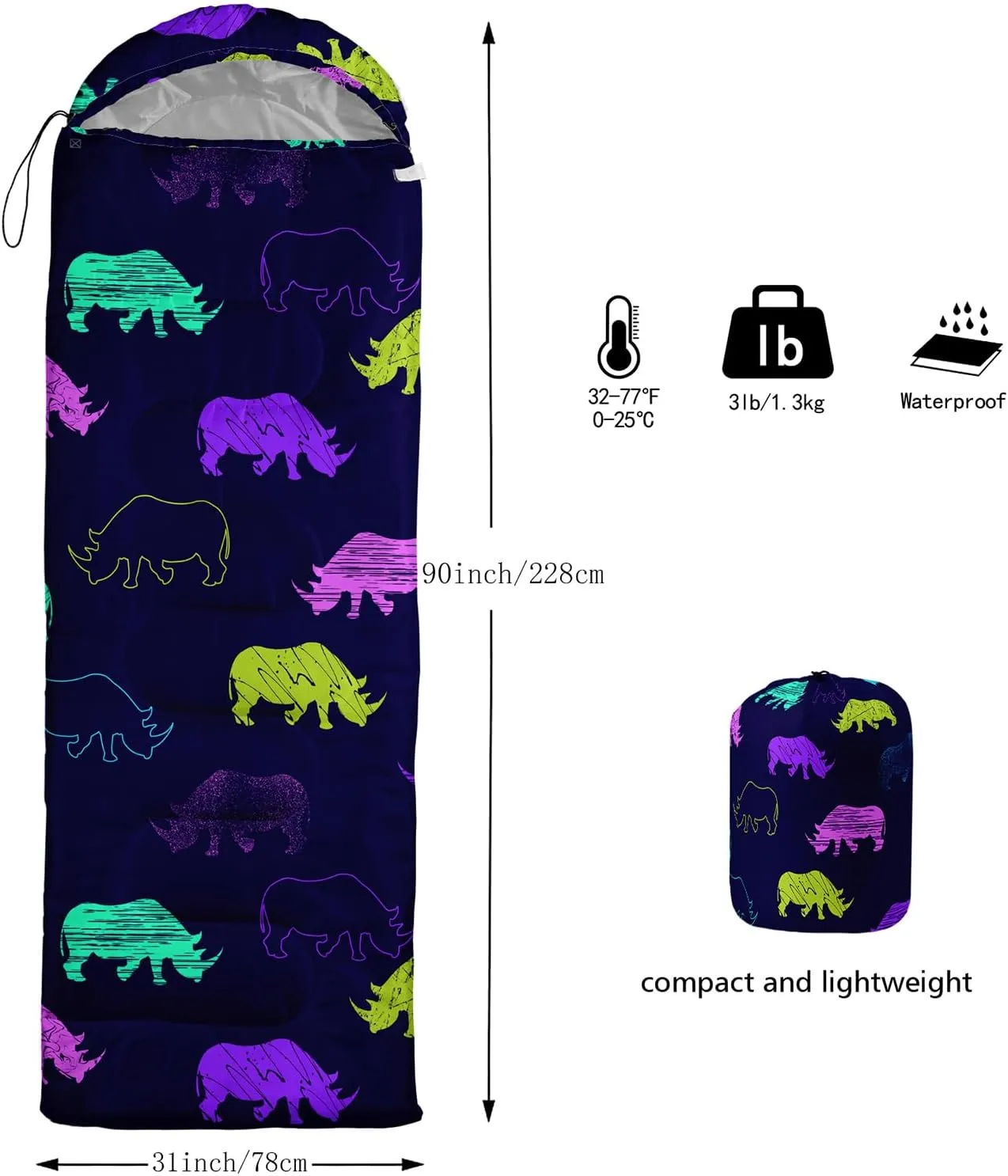 Axolotl Mermaid Scales Sleeping Bag for Kids Girls–Lightweight Warm Cold Weather Sleeping Bags,Waterproof Portable Sleeping Bag for Camping,3 Season Cold Weather Sleeping Bag,Sleeping Bag for Hiking