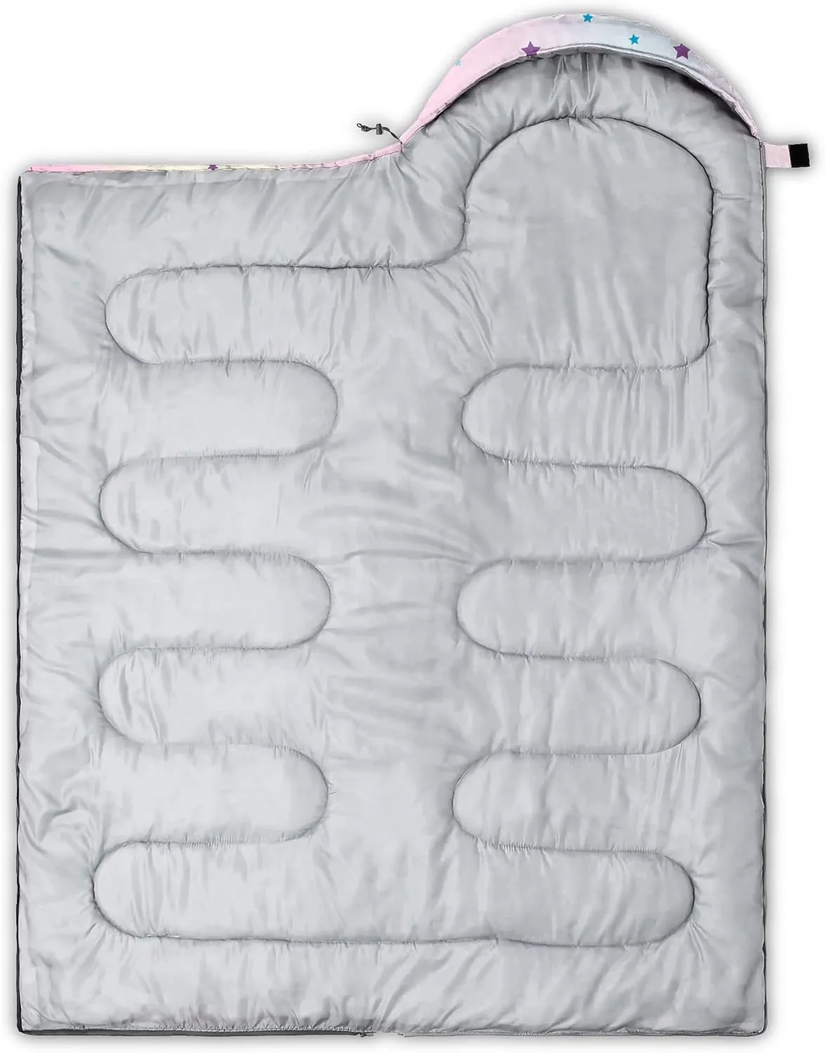 Axolotl Moon Stars Sleeping Bag for Kids–Lightweight Warm Cold Weather Sleeping Bags,Waterproof Portable Sleeping Bag for Camping Backpacking Outdoor Indoor 3-4 Seasons,Sleeping Bag for Hiking,Pink