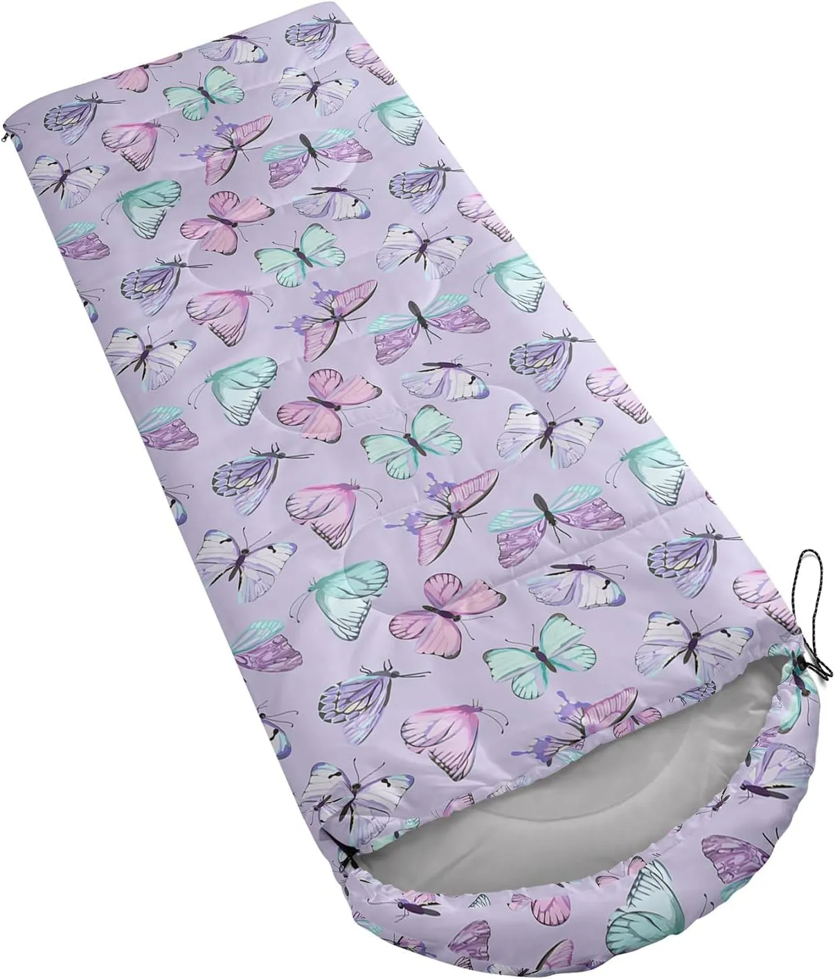 Axolotl Moon Stars Sleeping Bag for Kids–Lightweight Warm Cold Weather Sleeping Bags,Waterproof Portable Sleeping Bag for Camping Backpacking Outdoor Indoor 3-4 Seasons,Sleeping Bag for Hiking,Pink