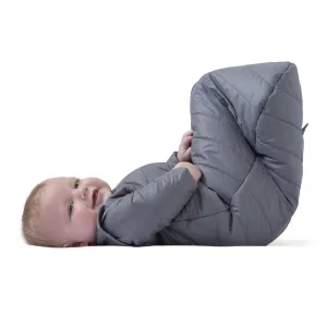 baby deedee Sleep Nest Travel Quilted Baby Sleeping Bag Sack with Sleeves, Gray Skies, Small (0-6 Months)
