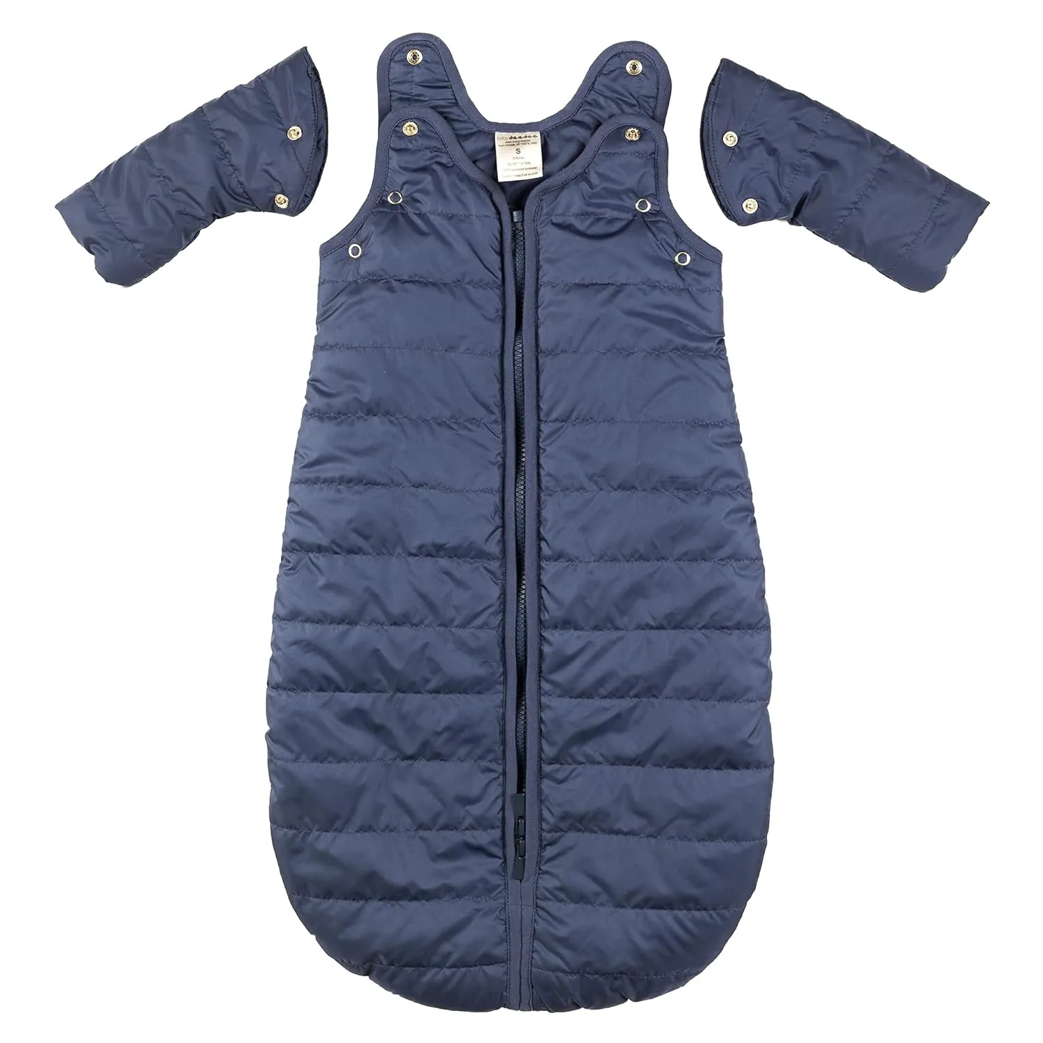 baby deedee Sleep Nest Travel Quilted Baby Sleeping Bag Sack with Sleeves, Gray Skies, Small (0-6 Months)