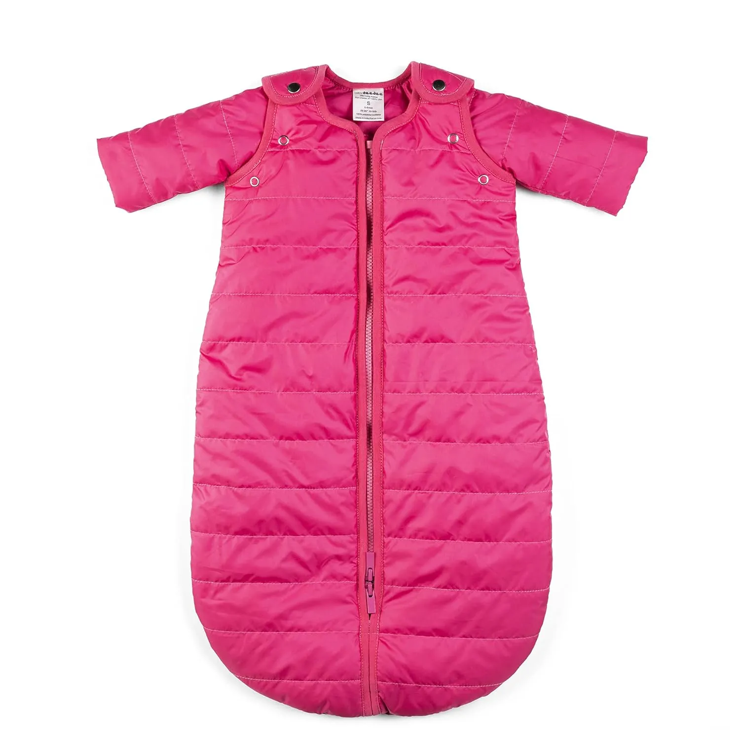 baby deedee Sleep Nest Travel Quilted Baby Sleeping Bag Sack with Sleeves, Hot Pink, Medium (6-18 Month), T289