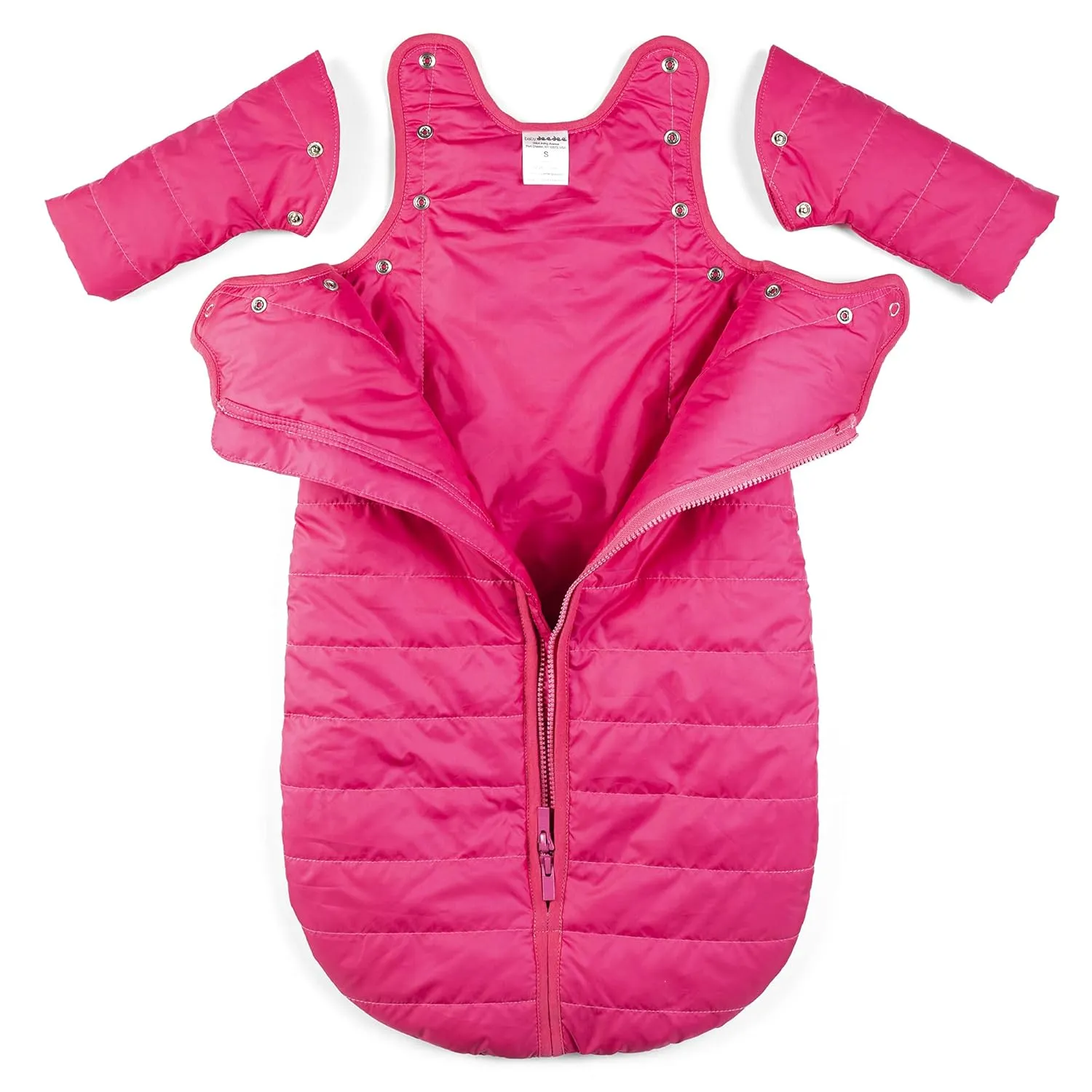 baby deedee Sleep Nest Travel Quilted Baby Sleeping Bag Sack with Sleeves, Hot Pink, Medium (6-18 Month), T289