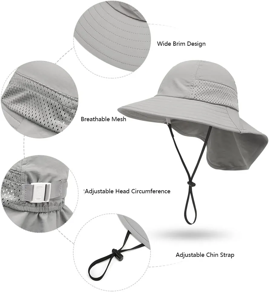 Baby Sun Protection Hat for Infant Toddlers Boys Girls UPF 50  Sunhat for Outdoor Beach Swim