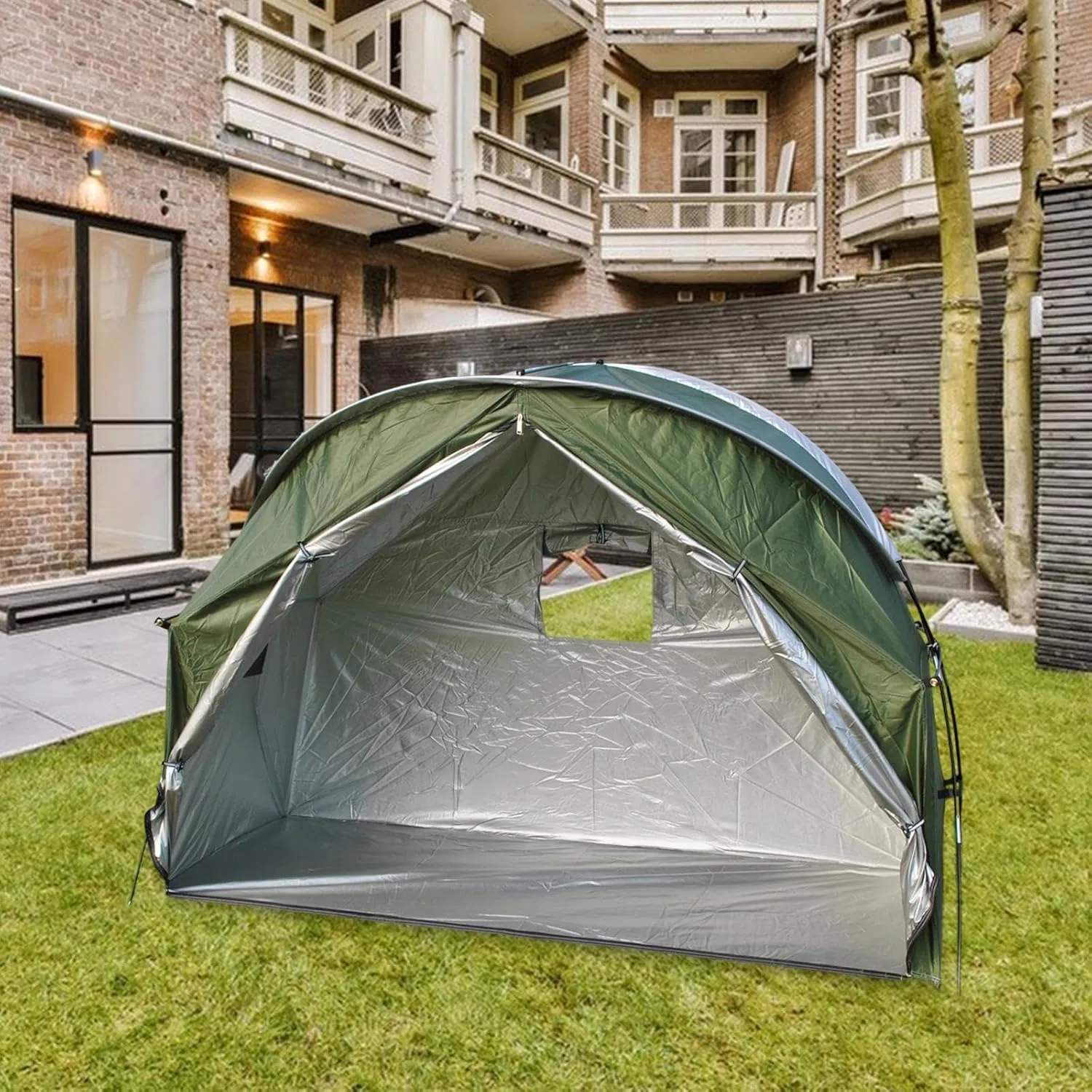 Backpacking Tent, Oxford Cloth,Rainproof, Lightweight, Windproof Compact Outdoor Equipment 1 Person Tent for Hunting Fishing