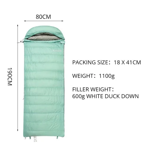 Bag Ultralight Portable Splice degree Duck Envelope -18 Quick dispatch Bags Type Large variety Outdoor Down Camping Sleep Blackdeer White Bag Sleeping Lazy
