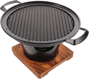 Balacoo Camping Grill Set Portable Bbq Stove Griddle Grill Barbecue Rack Non-stick Coating for Chicken Fish Beef