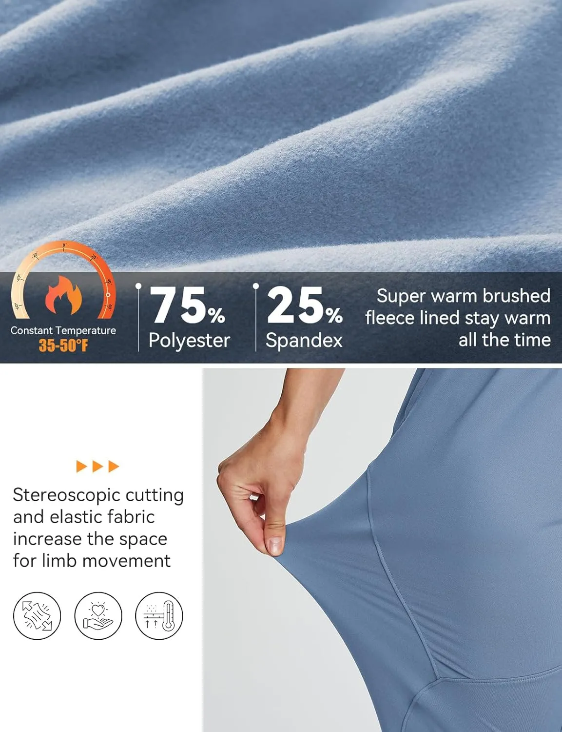 baleaf Women's Fleece Lined Pants Joggers Water-Resistant Zipper Pocket Thermal Sweatpants Winter Running Hiking Jogging