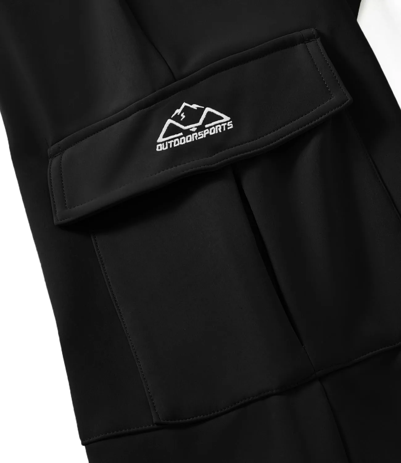 BASUDAM Men's Cargo Work Pants Snow Waterproof Softshell Winter Fleece Lined Insulated Outdoor Mountain with 6 Pockets