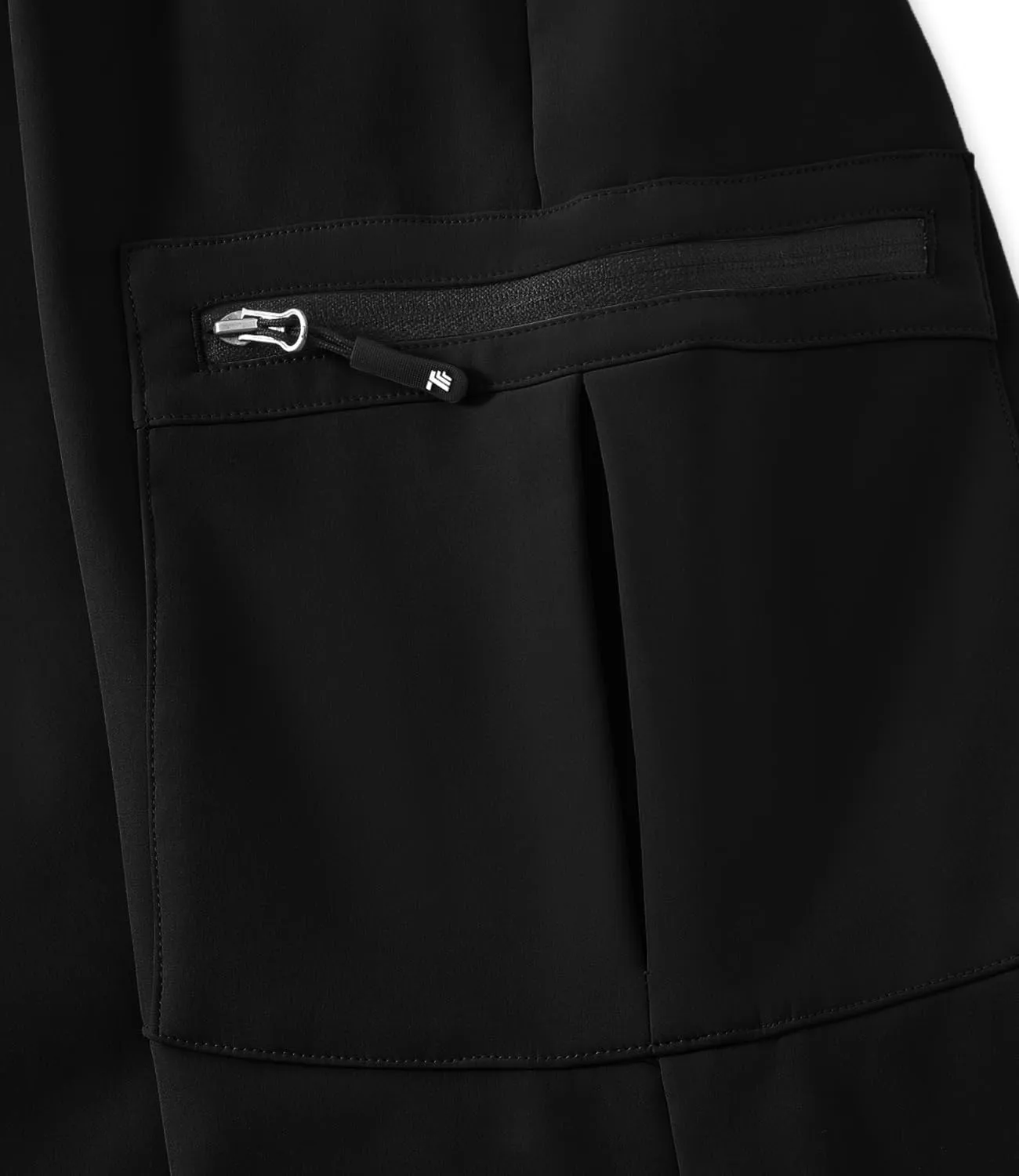 BASUDAM Men's Cargo Work Pants Snow Waterproof Softshell Winter Fleece Lined Insulated Outdoor Mountain with 6 Pockets