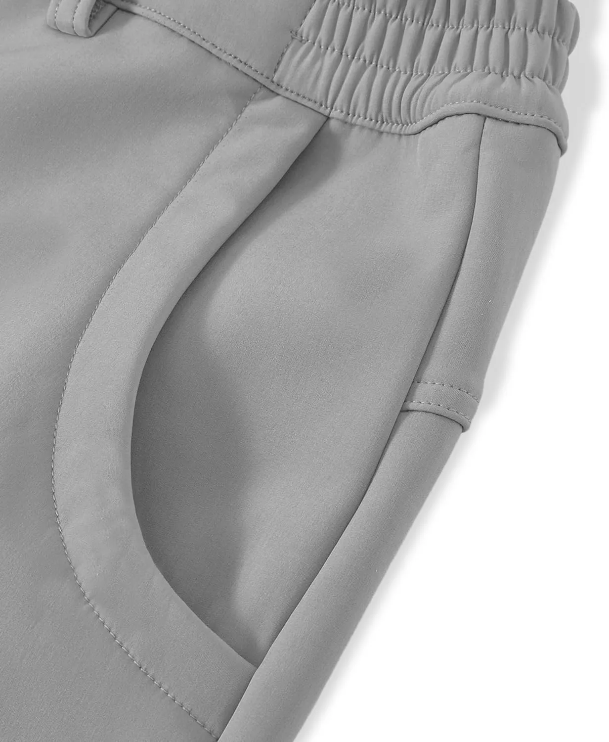 BASUDAM Men's Cargo Work Pants Snow Waterproof Softshell Winter Fleece Lined Insulated Outdoor Mountain with 6 Pockets
