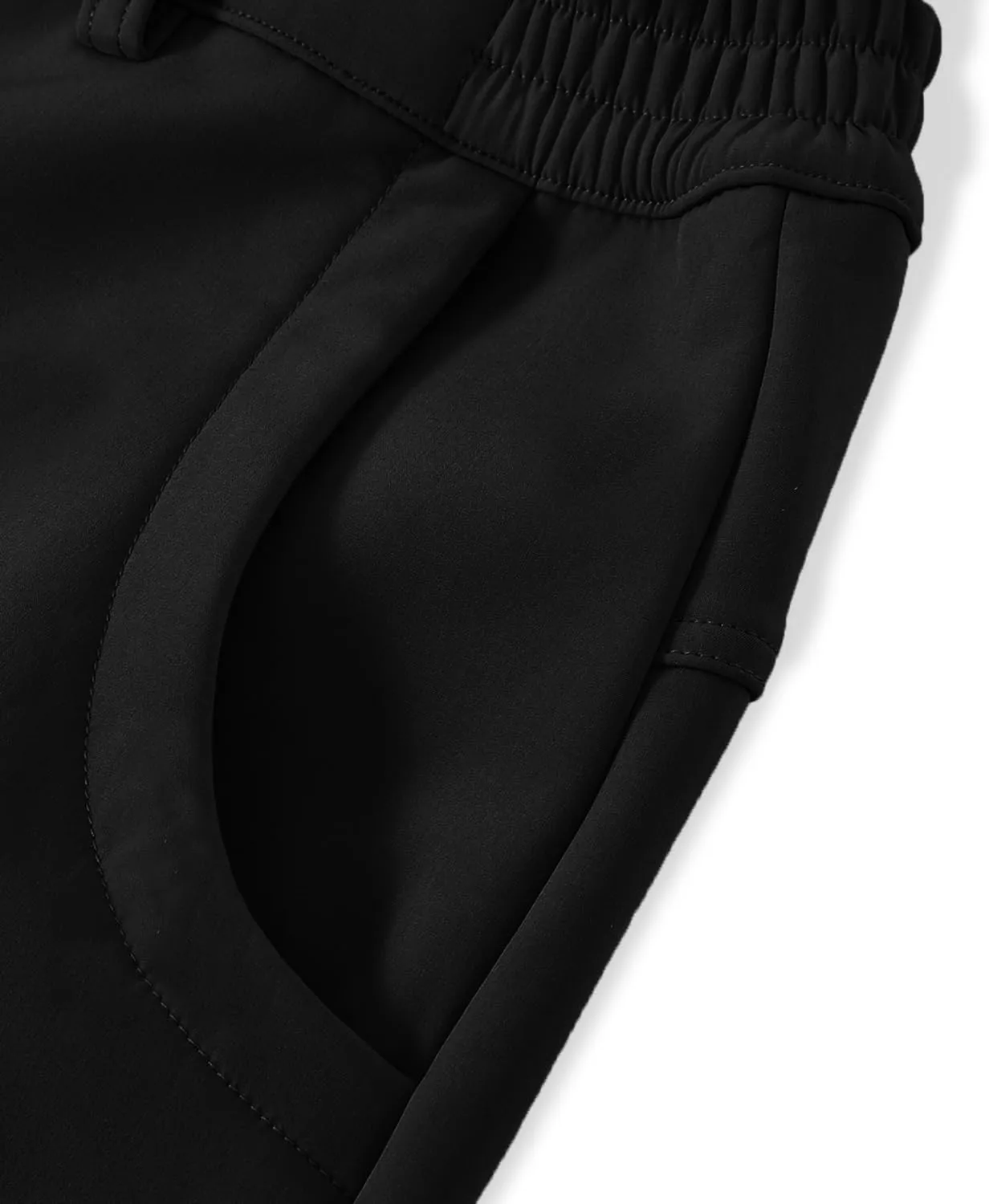 BASUDAM Men's Cargo Work Pants Snow Waterproof Softshell Winter Fleece Lined Insulated Outdoor Mountain with 6 Pockets