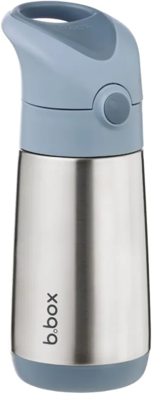 b.box 12 oz Insulated Water Bottle - Keeps Drinks Cold 8 Hours, Warm 6 Hours, Triple Wall Stainless Steel Kids Water Bottle w/Free Flow Silicone Straw, Leakproof & Dishwasher Safe