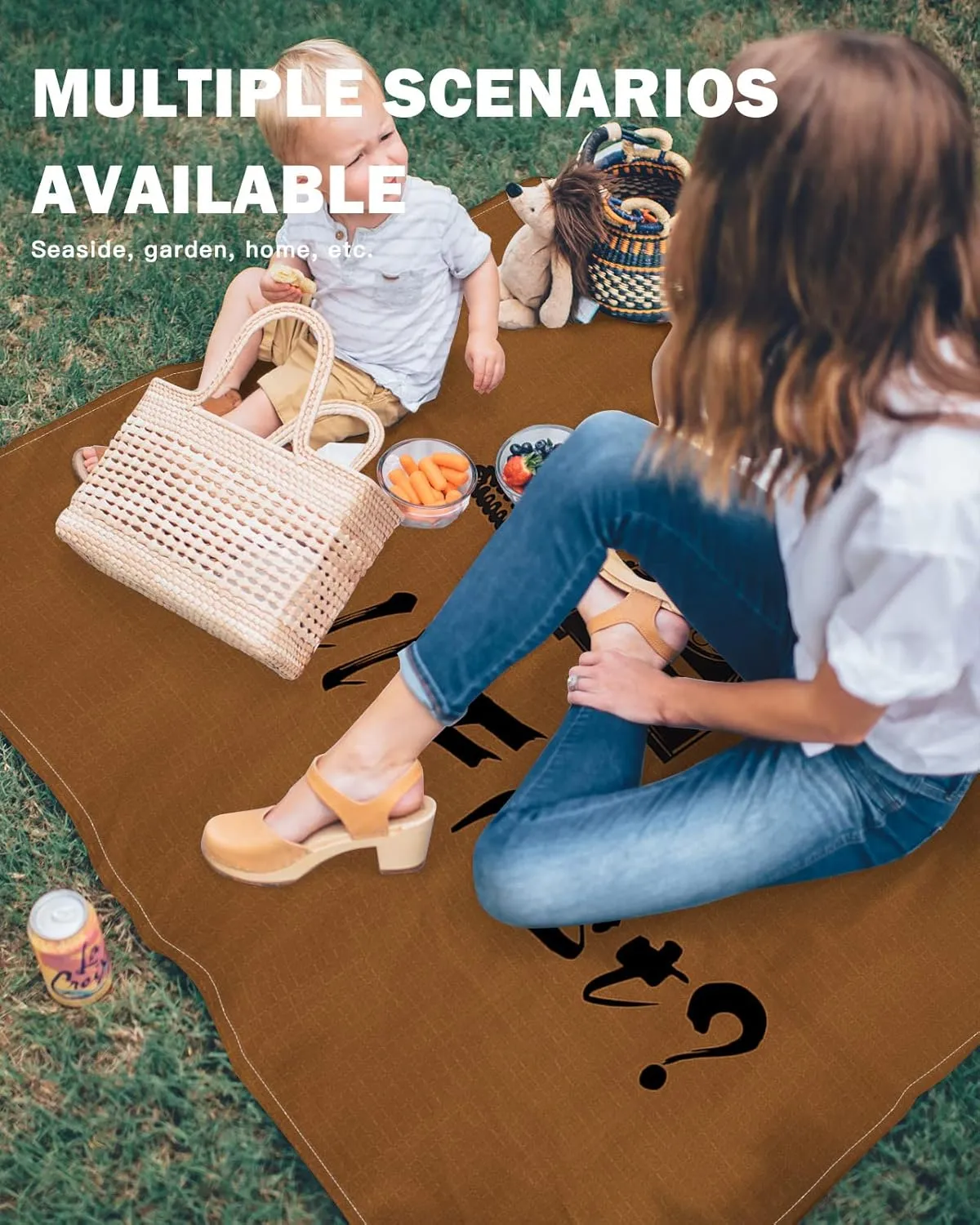 Beach Blanket Sandproof, Did You Call First,Interesting Text Waterproof Beach Mat Lightweight Quick Drying Picnic Blanket Beach Essentials for Travel Camping Hiking 83x79in
