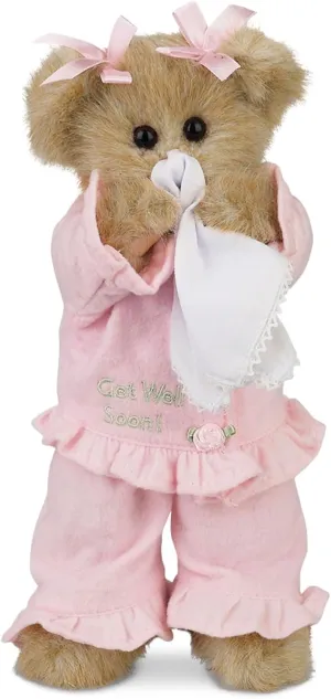 Bearington Sicky Vicky Get Well Soon Stuffed Animal Teddy Bear 10"