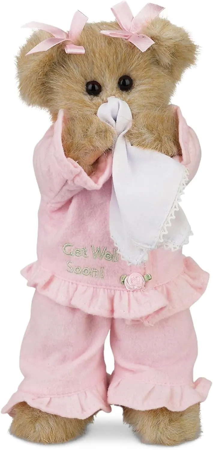 Bearington Sicky Vicky Get Well Soon Stuffed Animal Teddy Bear 10"