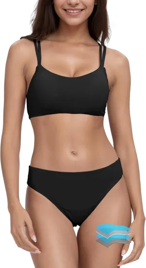 Beautikini Period Swimwear for Teens Menstrual Leakproof Taylor Bikini Top Period Bikini Swimsuit Bathing Suit for Teens Girl