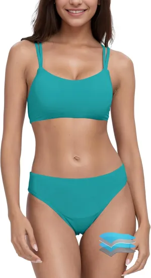 Beautikini Period Swimwear for Teens Menstrual Leakproof Taylor Bikini Top Period Bikini Swimsuit Bathing Suit for Teens Girl