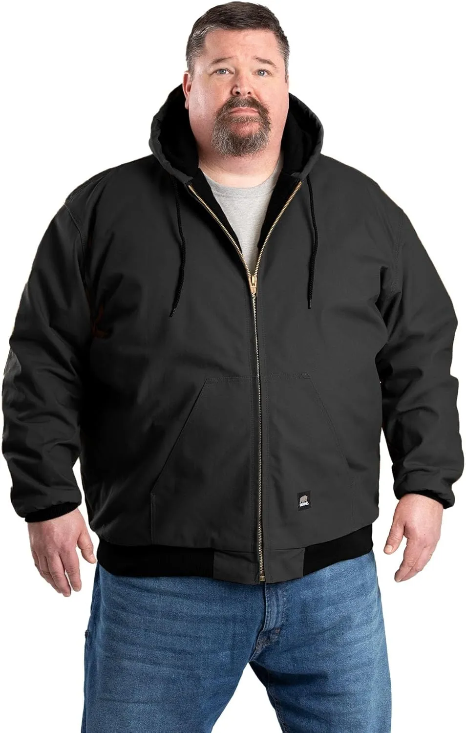 Berne Men's Heritage Duck Hooded Active Work Jacket