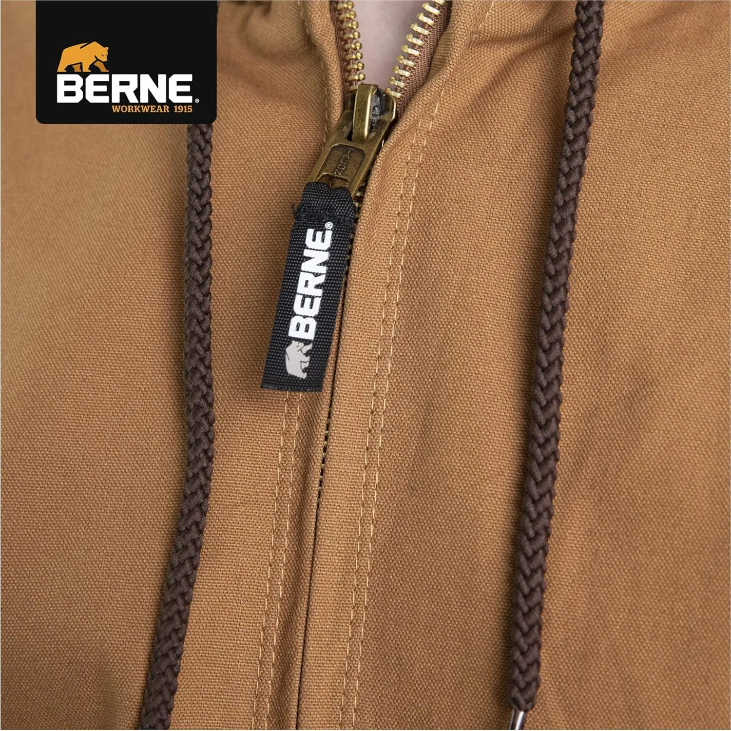 Berne Men's Heritage Duck Hooded Active Work Jacket