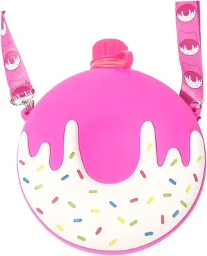 BESTOYARD 1 PC Donut Kettle Kids Sports Water Bottle for Kids Portable Water Kettle Donut Bottle Leakproof Water Bottle with Silicone Sleeve Donut Drinking Bottle Water Cup