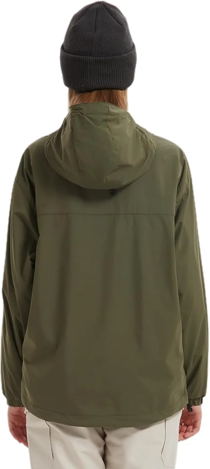 BGX Bluemagic Spring Women's Softshell Jacket with Hood Fleece Lined Warm Lightweight Waterproof Insulated Windbreaker