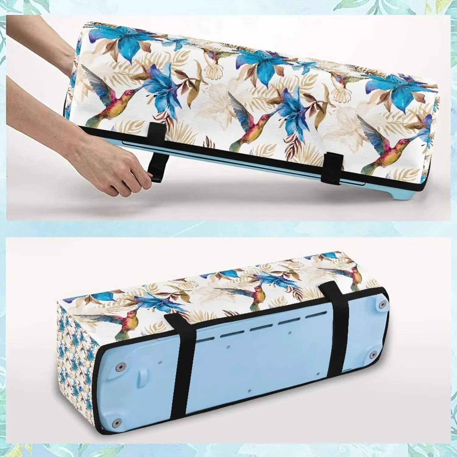 Bird Floral Carrying Case Cover for DIY Cutting Machine Scrapbooking Die-cut Machine Covers Elastic Carrying Case Bag Compatible with Most DIY Cutting Machine
