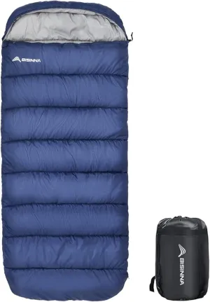 BISINNA XXL Sleeping Bag(90.55"x39.37") for Big and Tall Adults,3-4 Seasons Plus Size Warm and Comfortable Waterproof Lightweight Sleeping Bag Great for Camping Backpacking Hiking Indoor & Outdoor