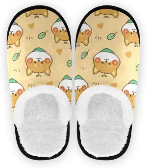 Boccsty Colorful Little Flowers Spa Slippers Flower Design House Slippers Memory Foam Slippers Indoor Outdoor Non-Slip Home Shoes M for Men Woman