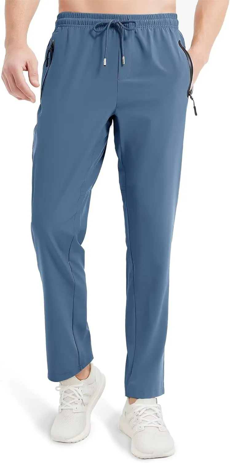 Boladeci Men's Joggers Lightweight Quick Dry Casual Athletic Hiking Pants Sweatpants with Pockets Elastic Waist