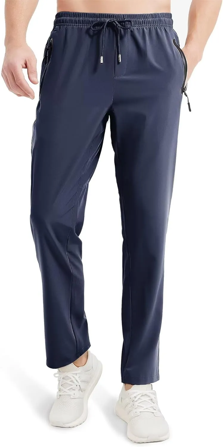 Boladeci Men's Joggers Lightweight Quick Dry Casual Athletic Hiking Pants Sweatpants with Pockets Elastic Waist