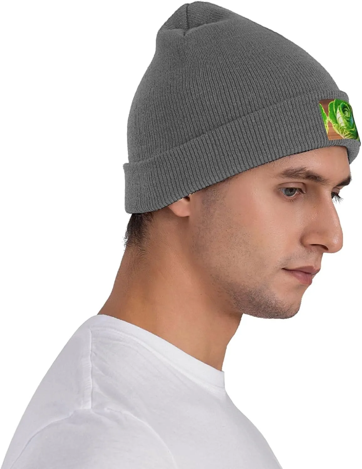 Bright Cabbage Print Windproof Hat Beanie Hat Winter Hat Beanie Hat Soft Knit Cap for Men and Women