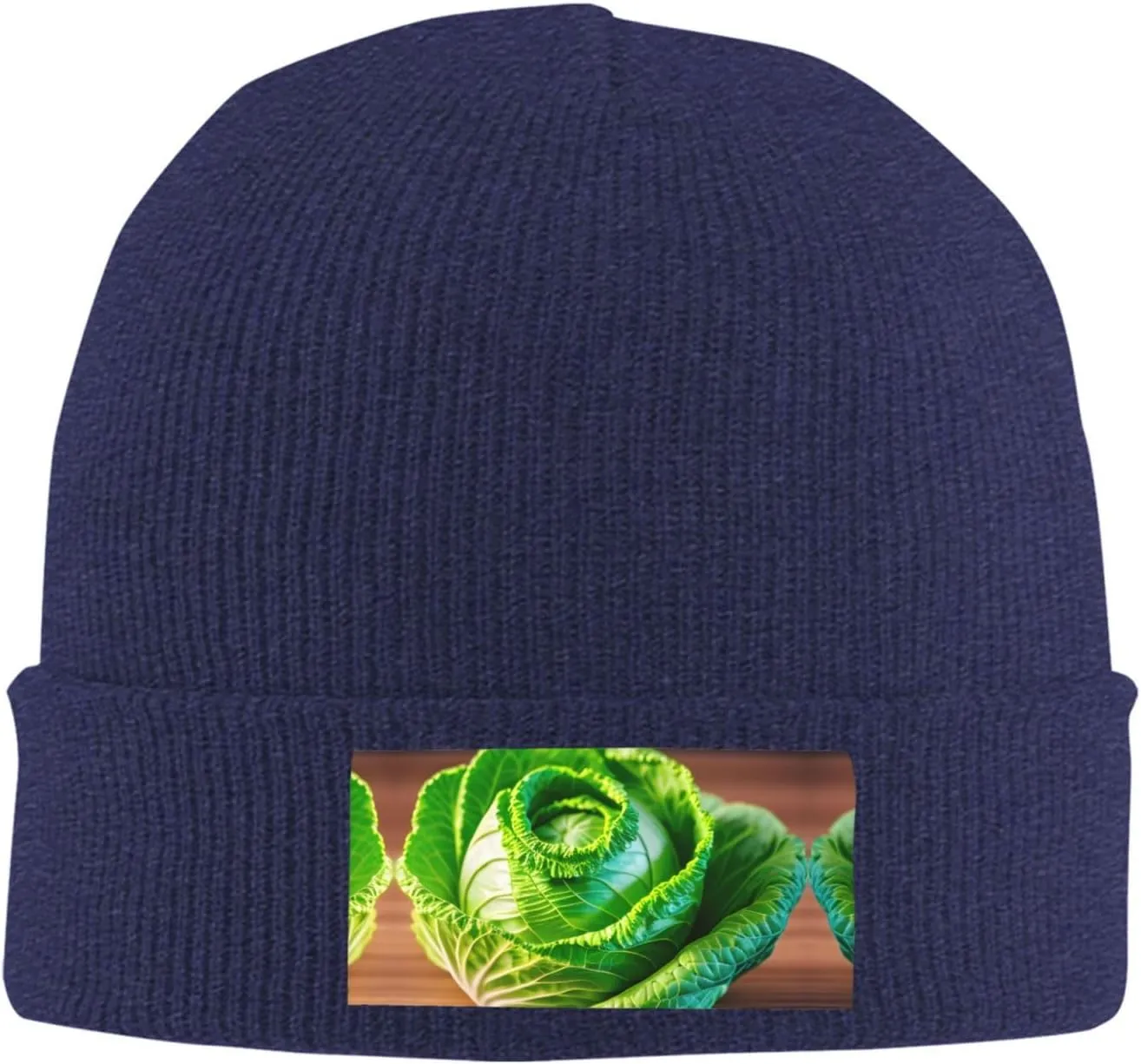 Bright Cabbage Print Windproof Hat Beanie Hat Winter Hat Beanie Hat Soft Knit Cap for Men and Women