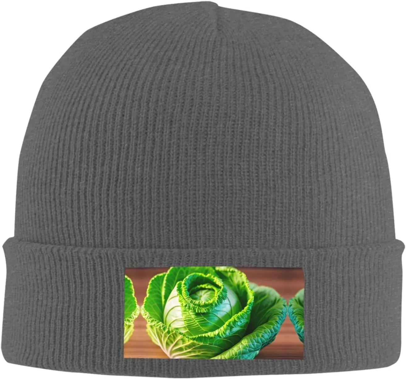 Bright Cabbage Print Windproof Hat Beanie Hat Winter Hat Beanie Hat Soft Knit Cap for Men and Women