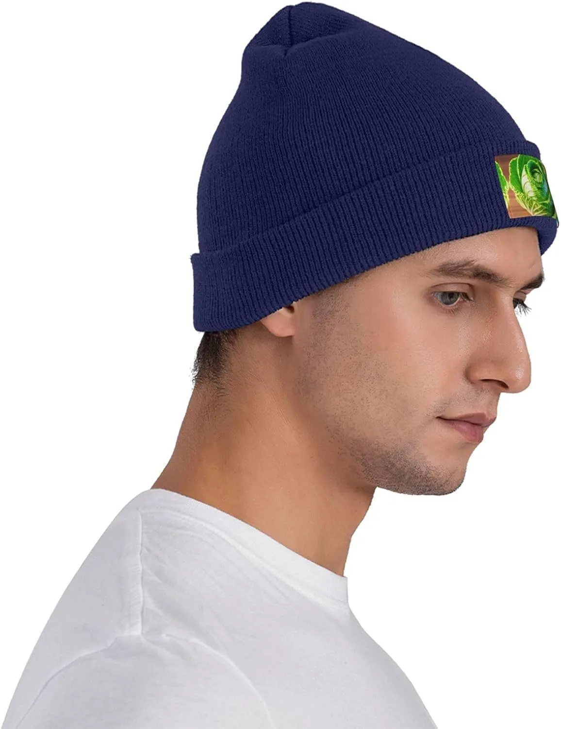 Bright Cabbage Print Windproof Hat Beanie Hat Winter Hat Beanie Hat Soft Knit Cap for Men and Women