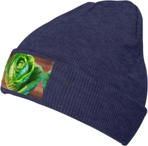 Bright Cabbage Print Windproof Hat Beanie Hat Winter Hat Beanie Hat Soft Knit Cap for Men and Women