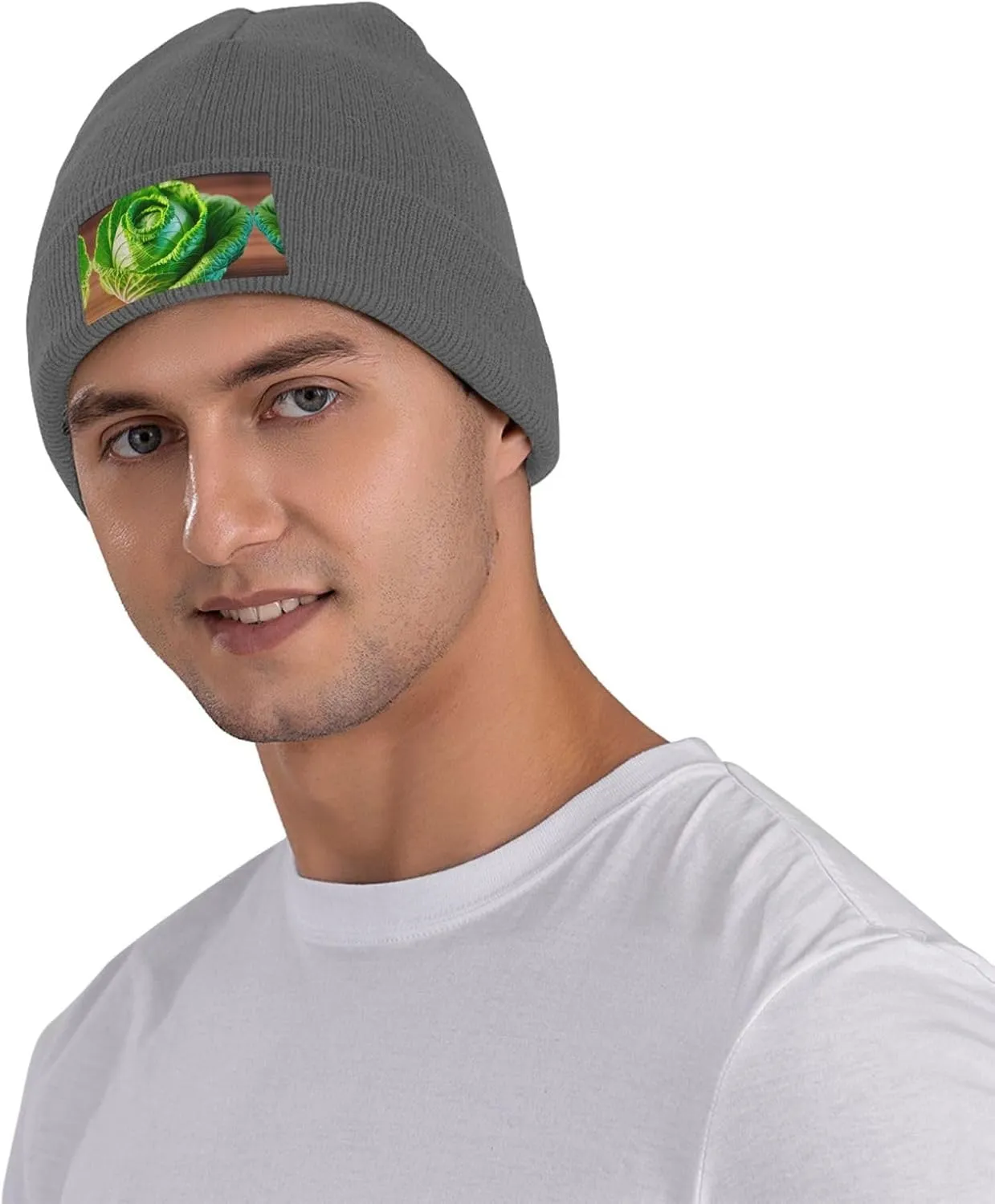 Bright Cabbage Print Windproof Hat Beanie Hat Winter Hat Beanie Hat Soft Knit Cap for Men and Women